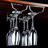 Zuzer - Soporte de metal- para copas de vino- con doble fila